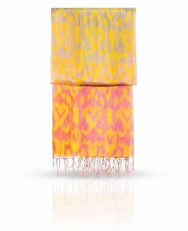 Палантин Женский S-IKKAT/PINK.GOLD